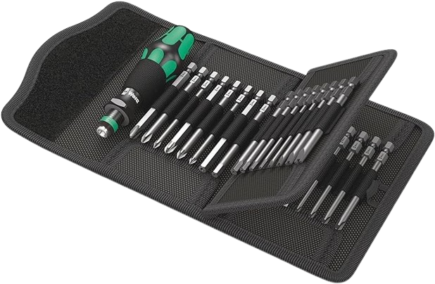 33-Piece Bitholding Screwdriver Set with Pouch, Kraftform Kompakt 62