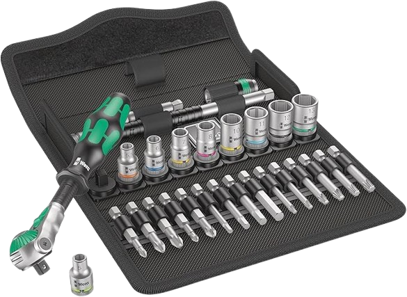 28-Piece Metric Speed Ratchet Set, 1/4" Drive, Zyklop