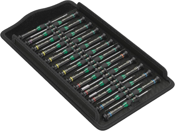 6-Piece Multicolor Slotted Screwdriver Set with Rack and Lasertip
